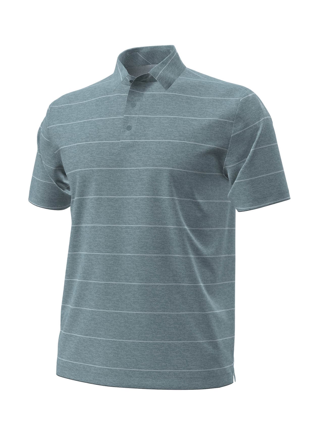 Under Armour Men's Drive Stinger Stripe Polo - Cyan LG