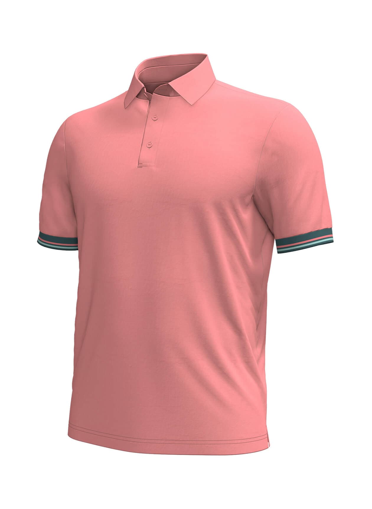 Under Armour Men's Aura Cuff Polo - Pink 3XL
