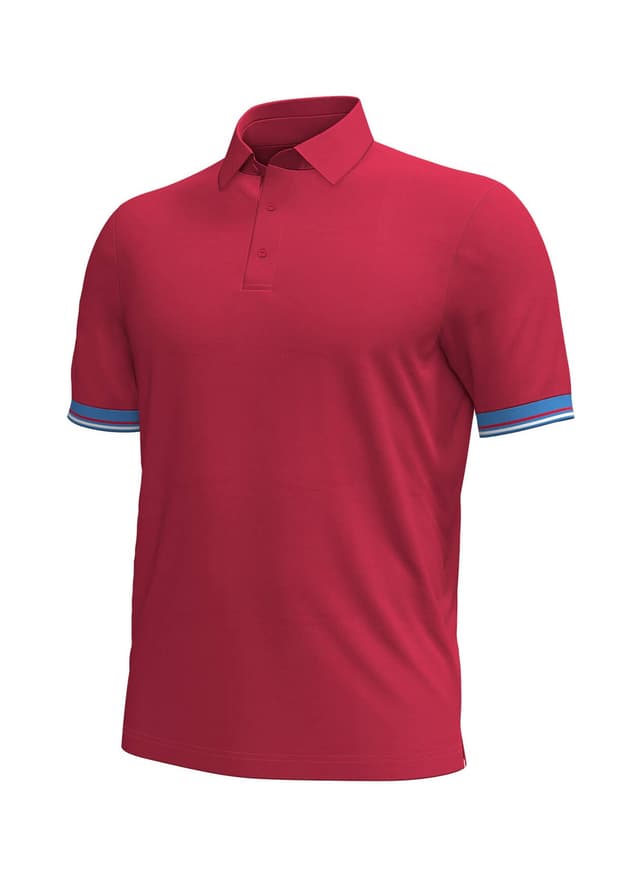Under Armour Men's Aura Cuff Polo - Red 3XL