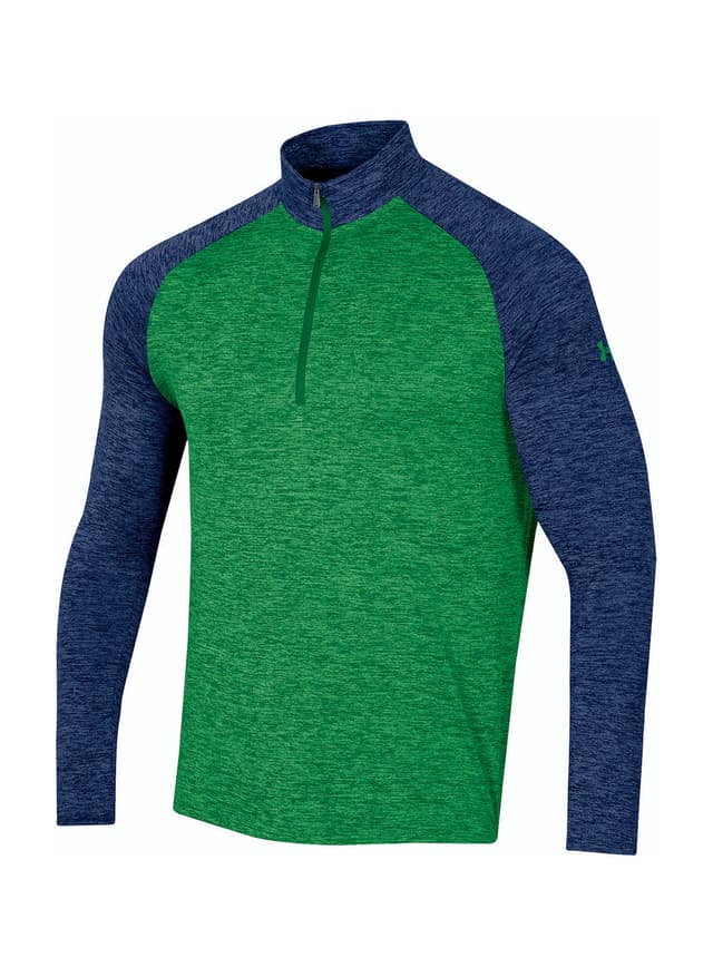 Under Armour Men's Tech Twist Quarter-Zip - Kelly Green / Midnight Navy 3XL