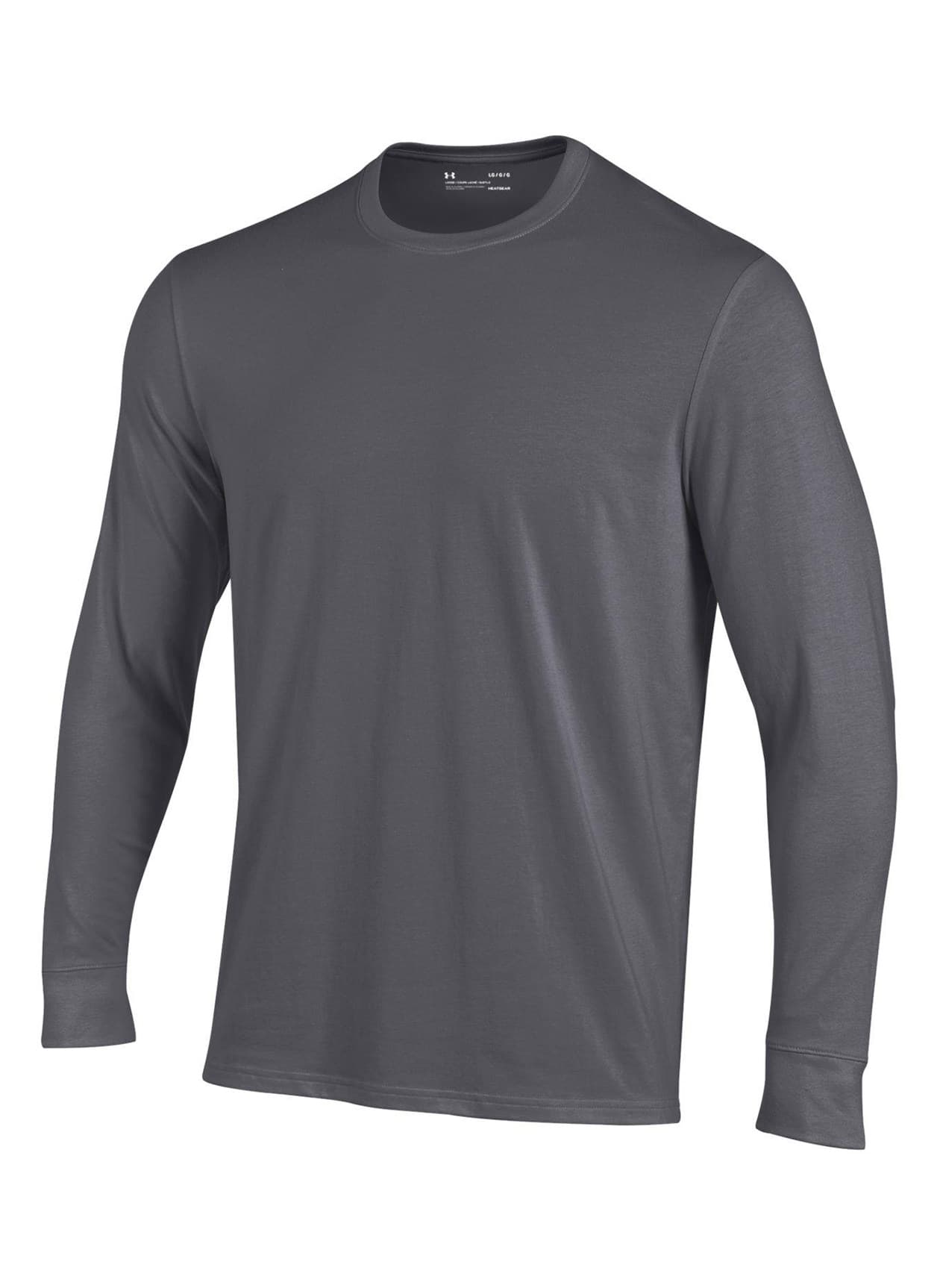 Under Armour Men's Performance Long-Sleeve Cotton T-Shirt - Carbon Heather (187H) 3XL