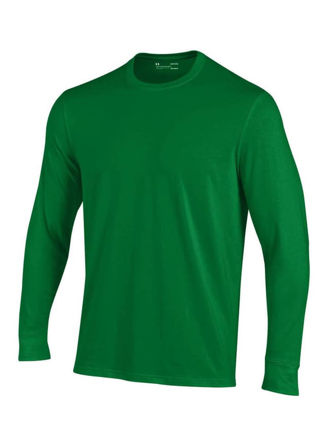 Under Armour Men's Performance Long-Sleeve Cotton T-Shirt - Team Kelly Green (2045) 3XL
