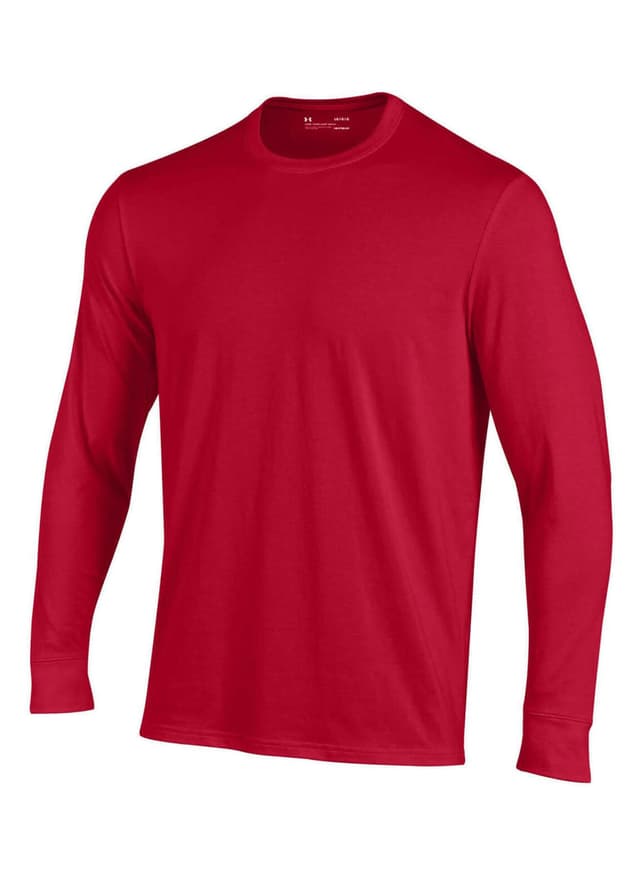 Under Armour Men's Performance Long-Sleeve Cotton T-Shirt - Red (555) 3XL