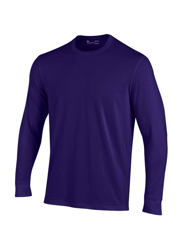Under Armour Men's Performance Long-Sleeve Cotton T-Shirt - Purple 3XL