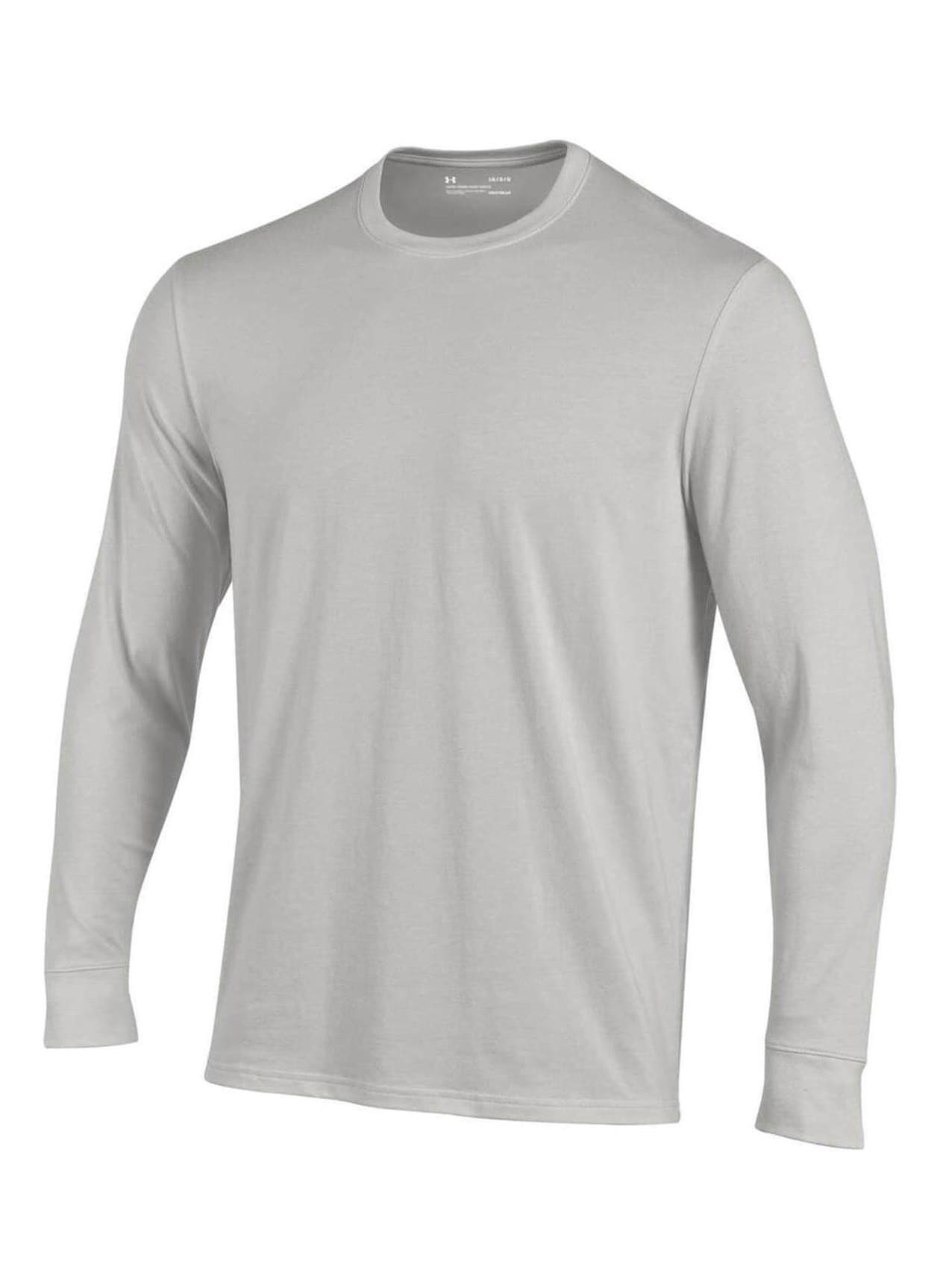 Under Armour Men's Performance Long-Sleeve Cotton T-Shirt - Light Grey 3XL