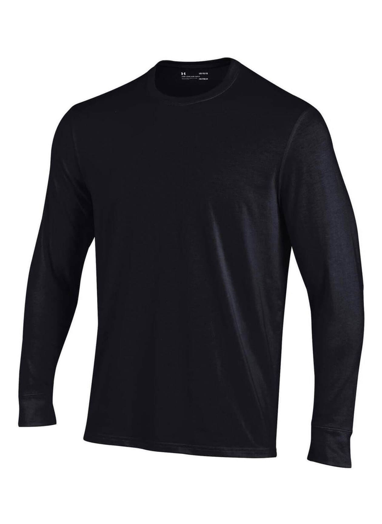 Under Armour Men's Performance Long-Sleeve Cotton T-Shirt - Black 3XL