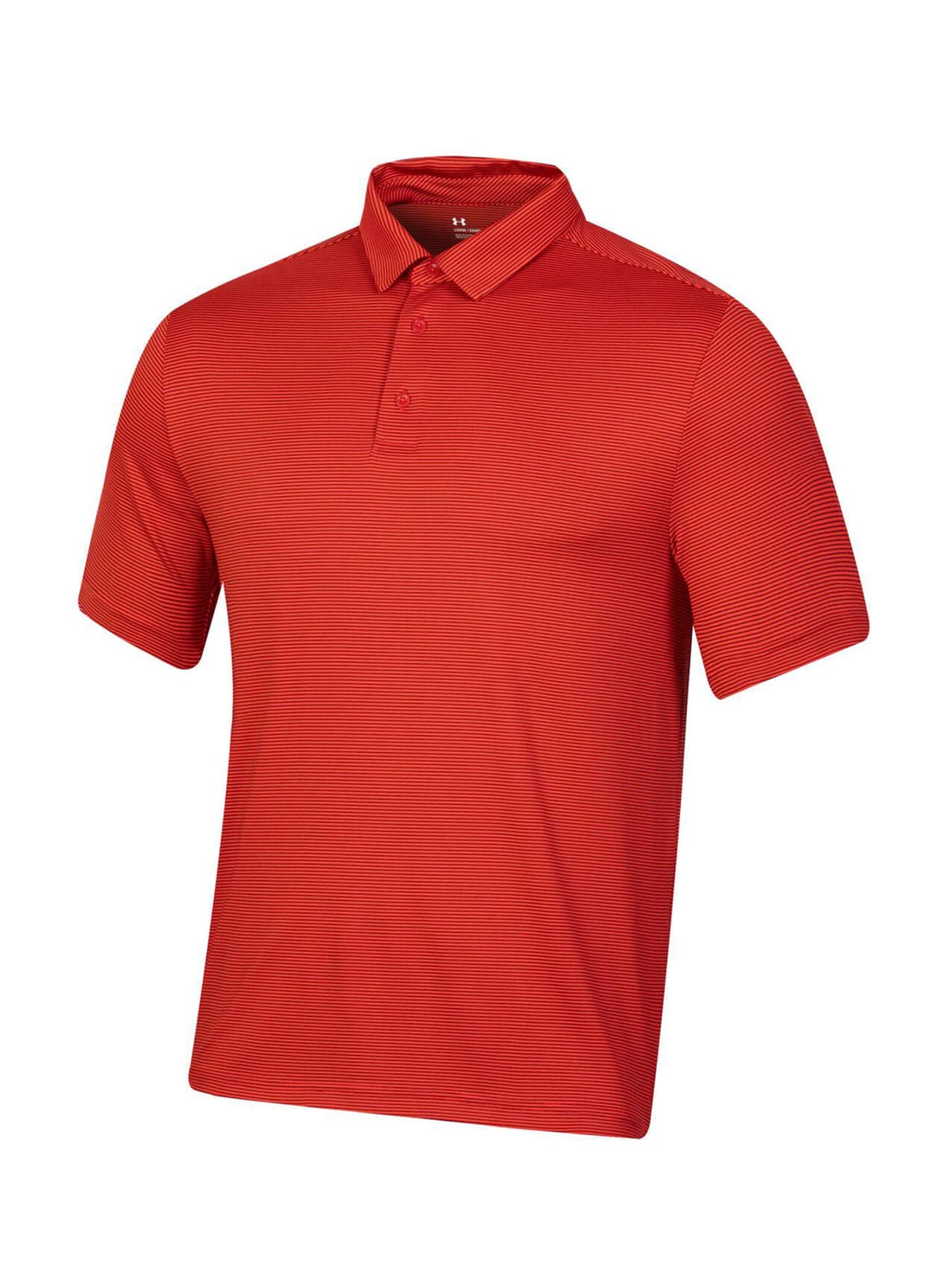 Under Armour Men's T2 Green Bridge Stripe Polo FW23 - Red 3XL