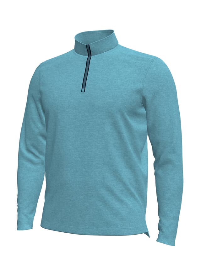 Under Armour Men's Aura Heather Quarter-Zip - Cyan 3XL
