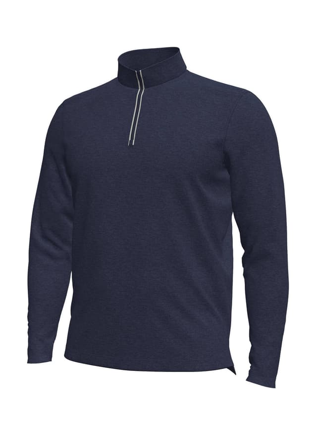 Under Armour Men's Aura Heather Quarter-Zip - Midnight Navy with Accent (190X) 3XL