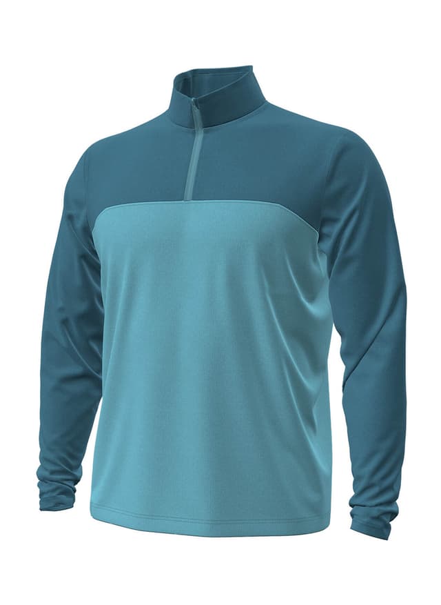 Under Armour Men's Aura Blocked Quarter-Zip - Blue 3XL
