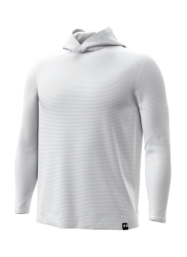 Under Armour Men's Aura Stripe Hoody - White LG