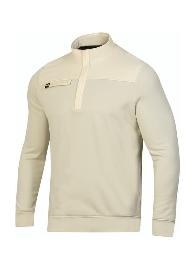 Under Armour Men's Bermuda Sweater Fleece Quarter-Zip - White 3XL