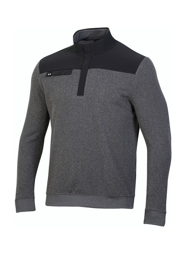 Under Armour Men's Bermuda Sweater Fleece Quarter-Zip - Black 3XL