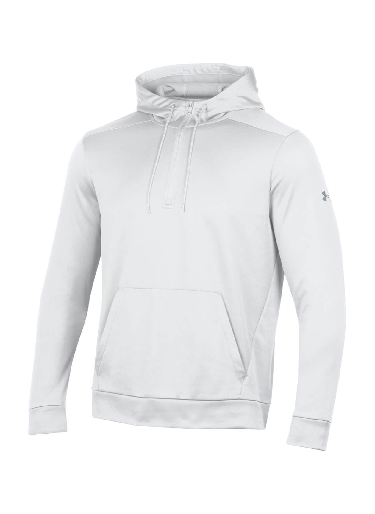 Under Armour Men's Armour Fleece Quarter-Zip Hoodie - White LG