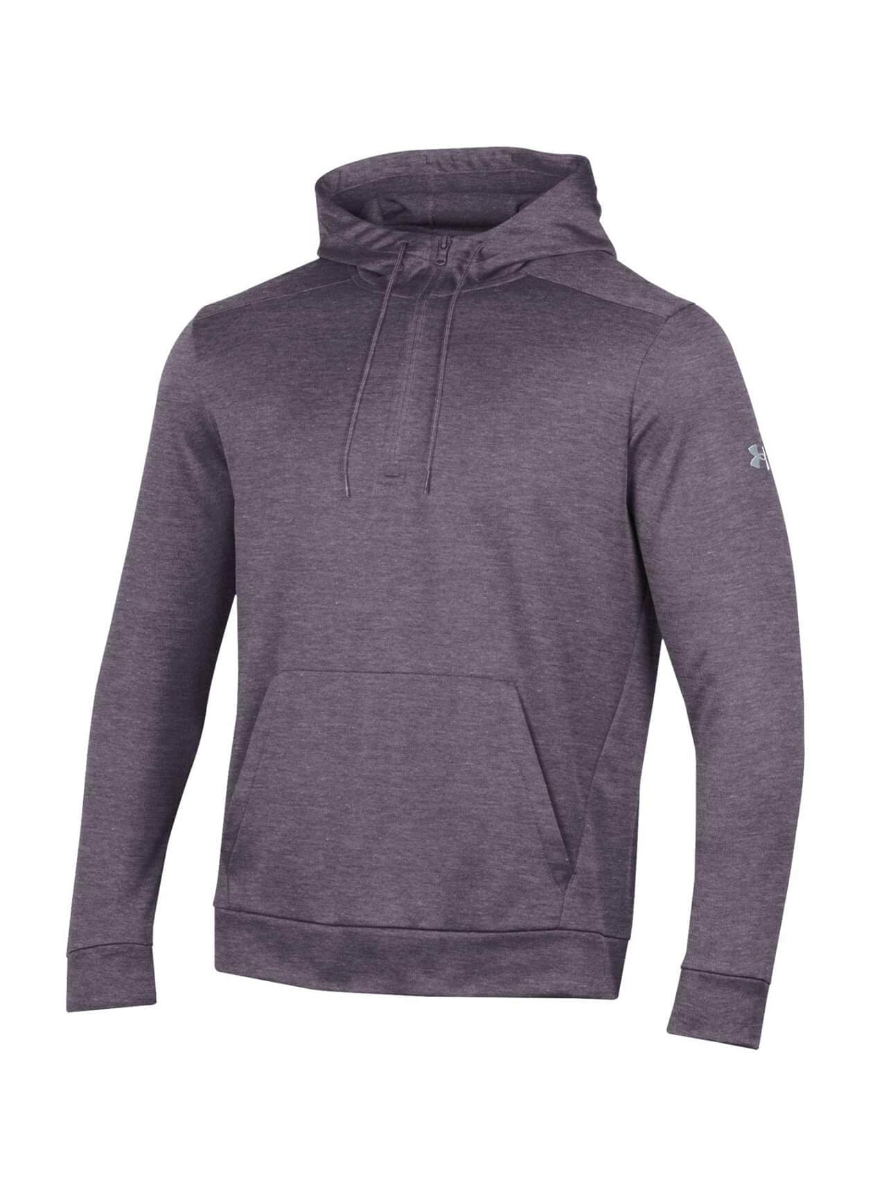 Under Armour Men's Armour Fleece Quarter-Zip Hoodie - Carbon Heather (187H) LG