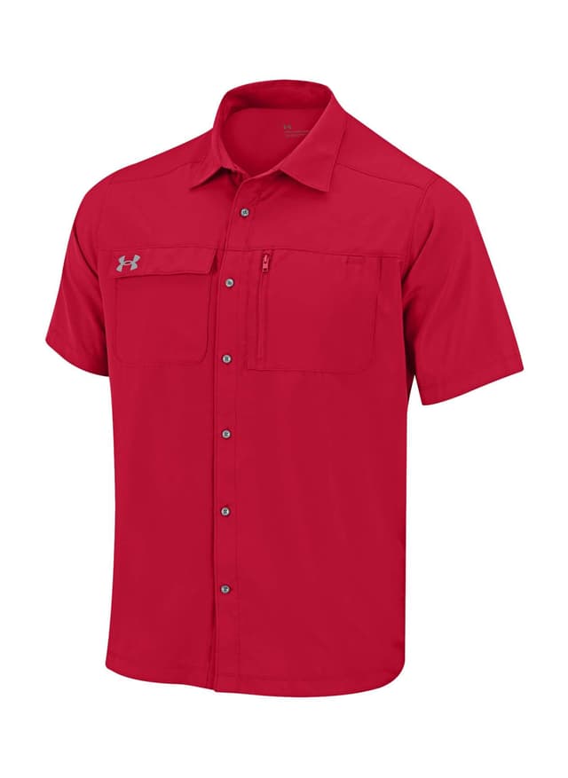Under Armour Men's Motivate Fishing Shirt - Red 3XL