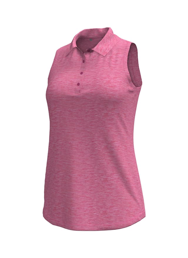 Under Armour Women's Playoff Sleeveless Polo - Astro Pink Heather LG