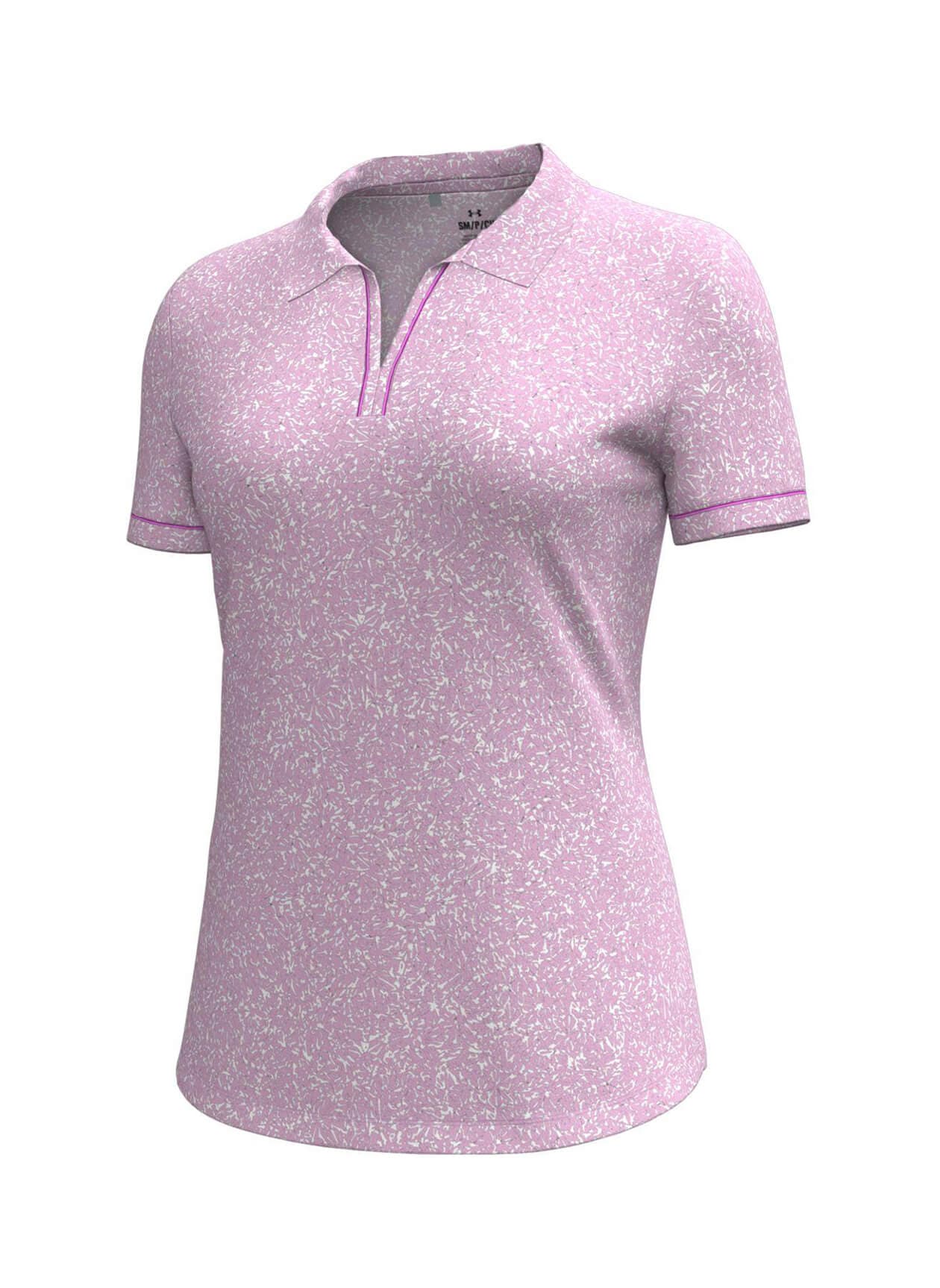 Under Armour Women's Playoff 3.0 Piped V-Neck Polo - Pink LG