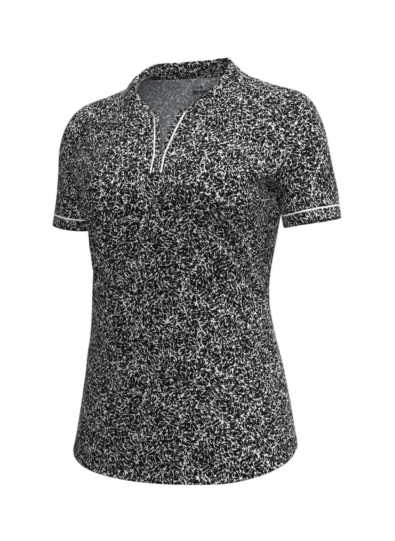 Under Armour Women's Playoff 3.0 Piped V-Neck Polo - Black LG