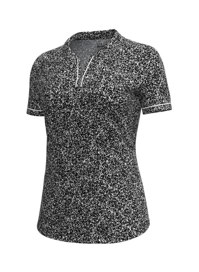 Under Armour Women's Playoff 3.0 Piped V-Neck Polo - Black LG
