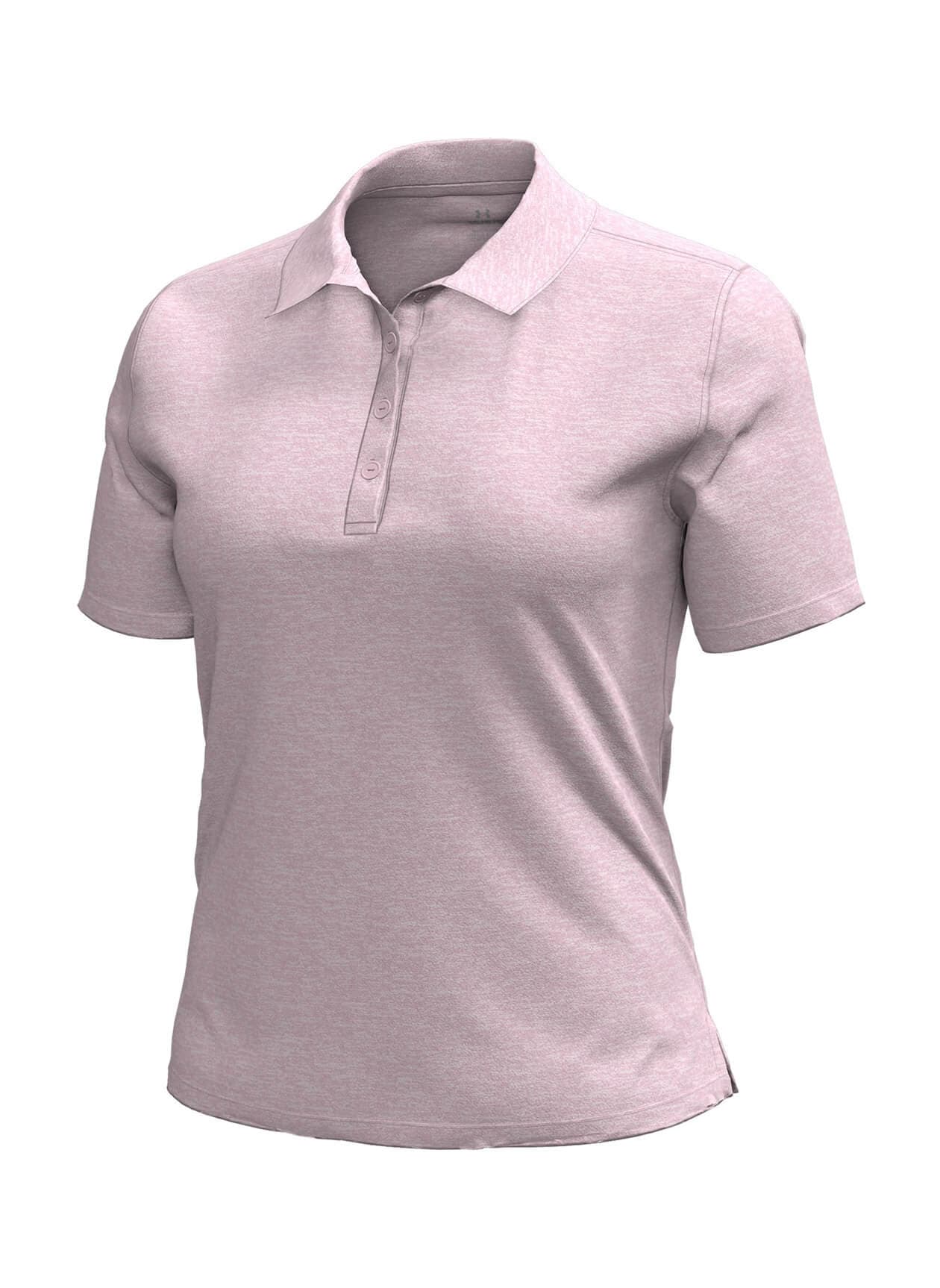Under Armour Women's Aura Heather Polo - Prime Pink 3XL