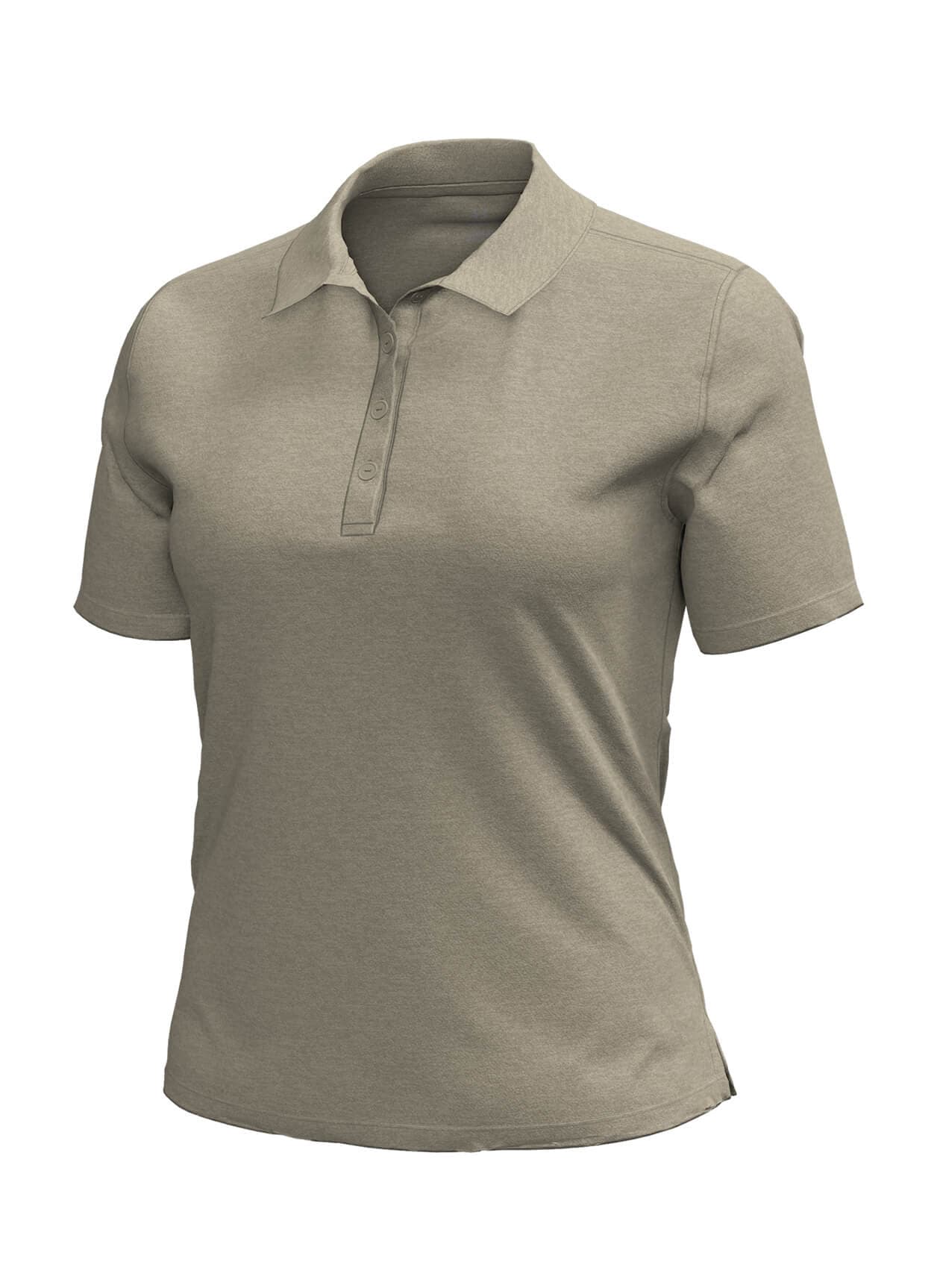 Under Armour Women's Aura Heather Polo - Brown 3XL
