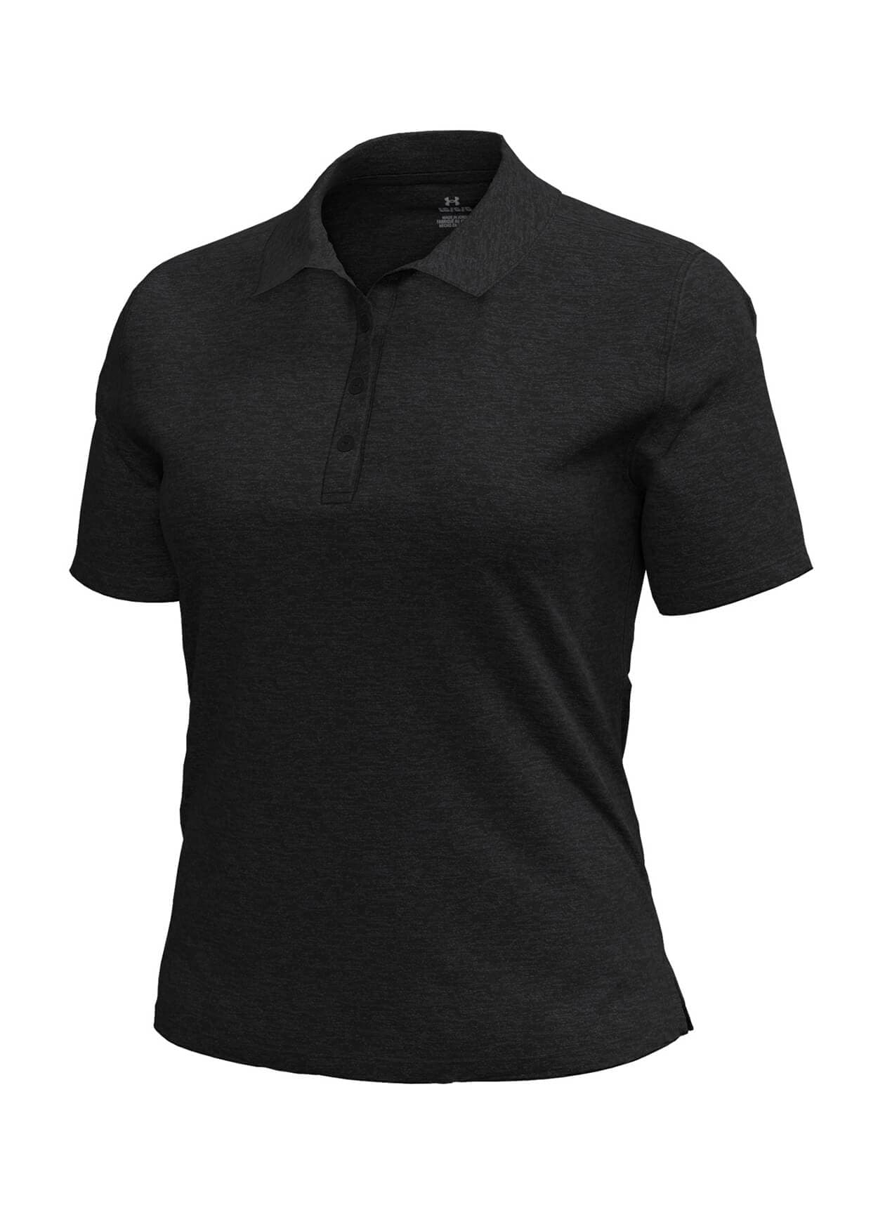 Under Armour Women's Aura Heather Polo - Black 3XL