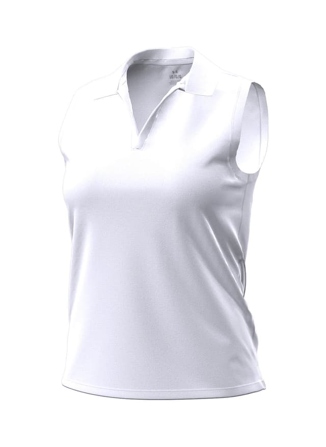 Under Armour Women's Aura Heather Sleeveless Polo - White (000) LG