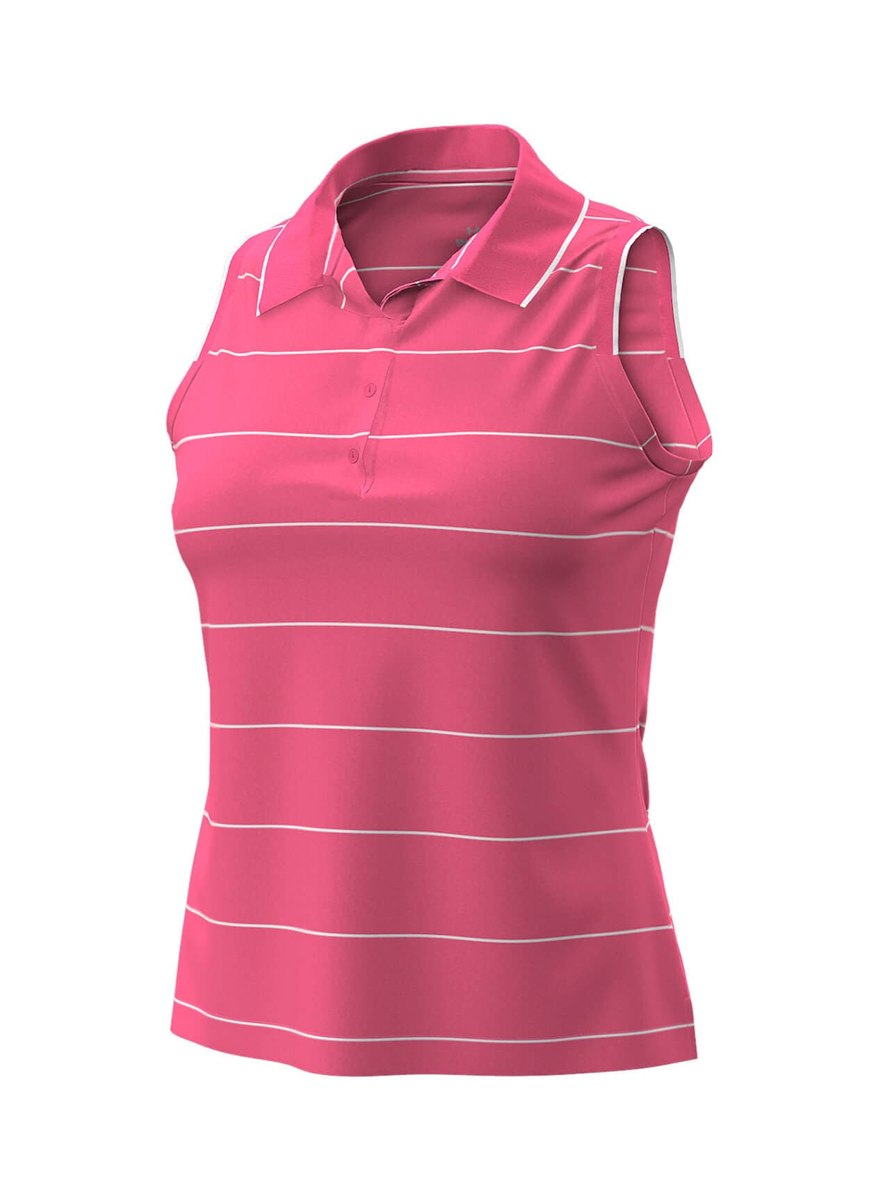 Under Armour Women's Drive Stripe Sleeveless Polo - Pink LG