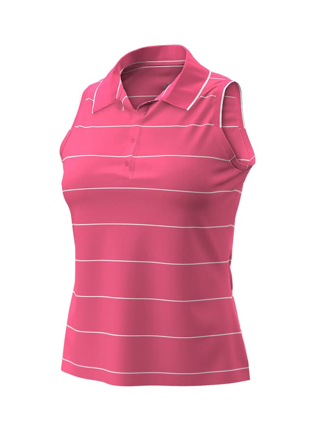 Under Armour Women's Drive Stripe Sleeveless Polo - Pink LG