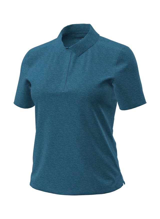 Under Armour Women's Aura Heather Polo SP26 - Cyan LG
