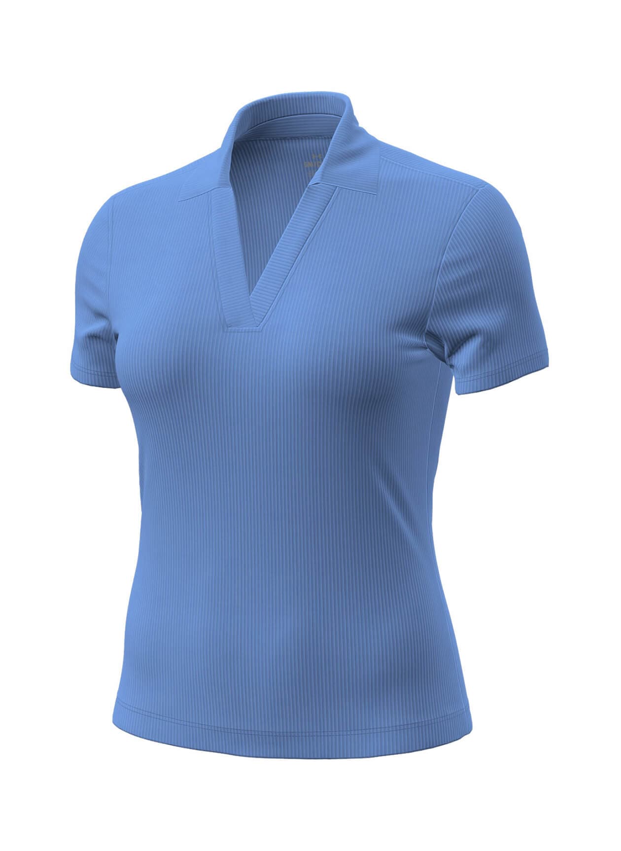 Under Armour Women's Drive Chill Rib Polo - Cyan LG