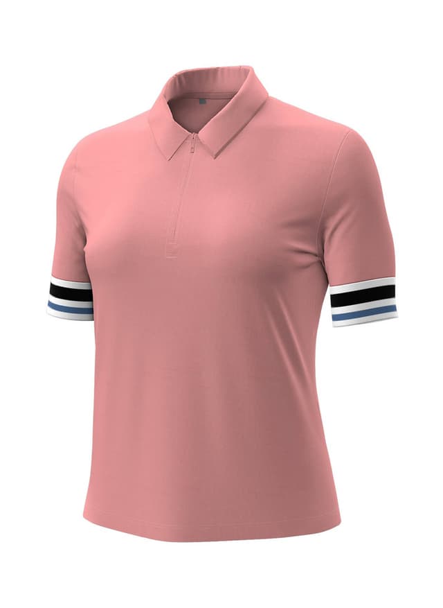 Under Armour Women's Aura Cuff Polo - Posh Pink LG