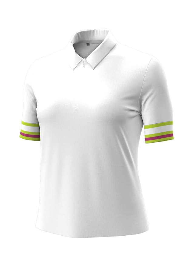 Under Armour Women's Aura Cuff Polo - White LG