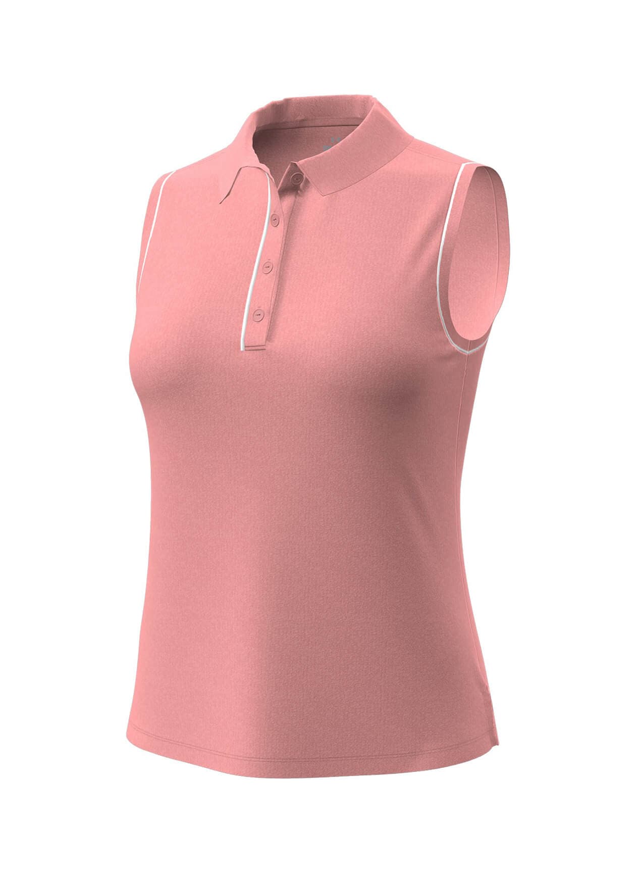 Under Armour Women's Aura Solid Sleeveless Polo - Posh Pink LG