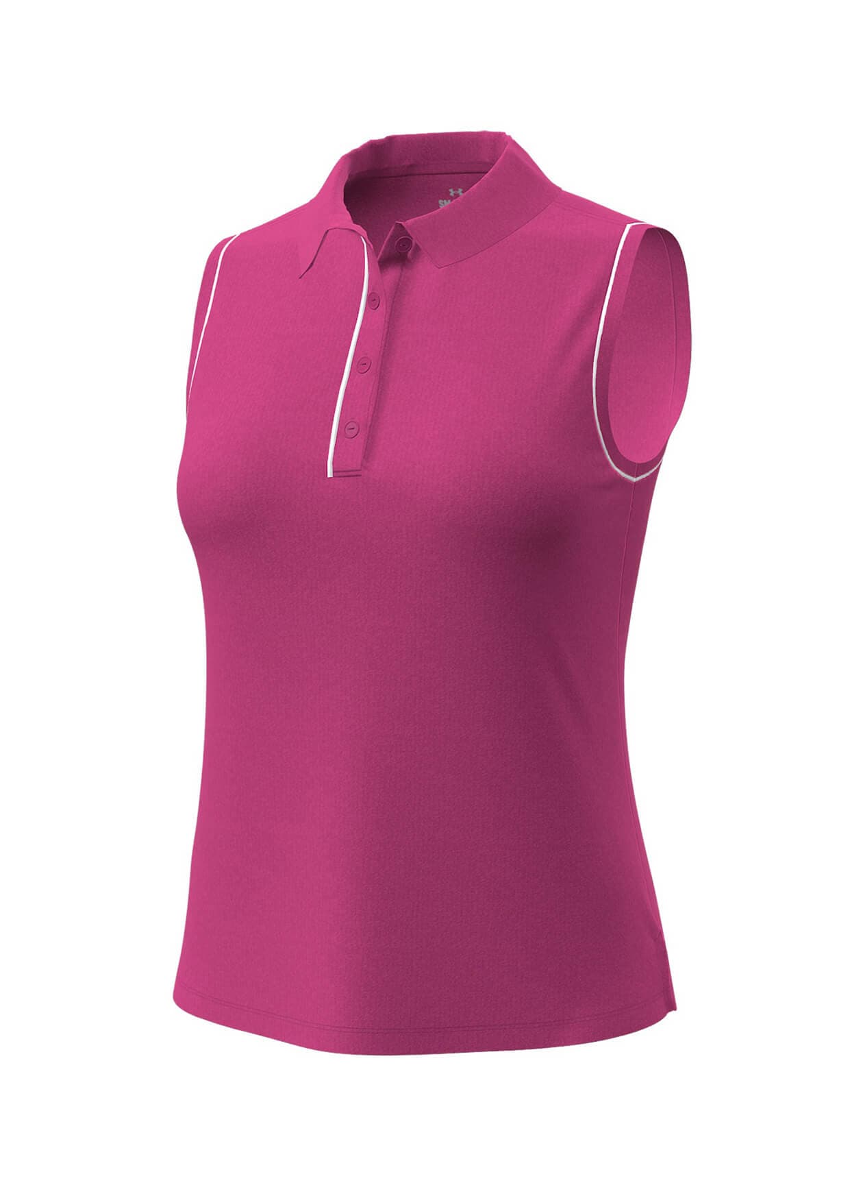 Under Armour Women's Aura Solid Sleeveless Polo - Virtual Pink LG