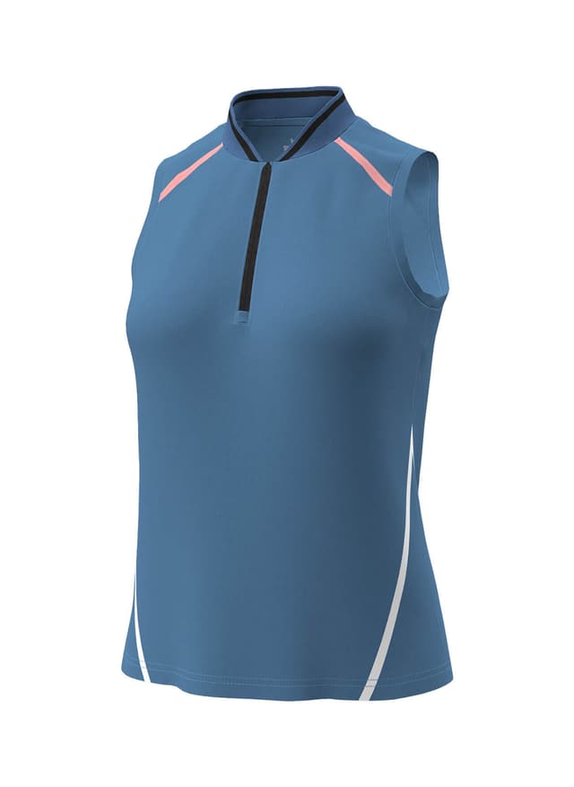 Under Armour Women's ArmourDry Sport Sleeveless Polo - Cyan LG