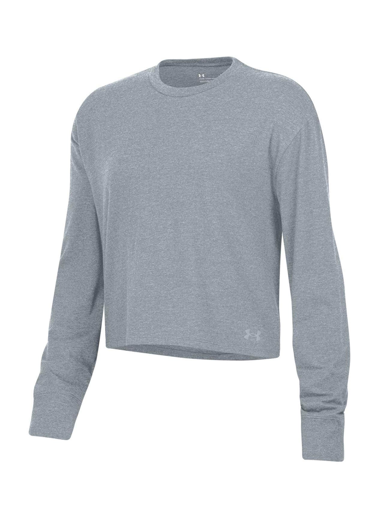 Under Armour Women's All Day Long-Sleeve T-Shirt - Light Grey LG