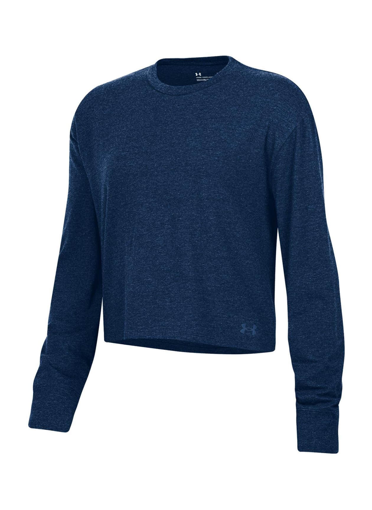 Under Armour Women's All Day Long-Sleeve T-Shirt - Navy LG