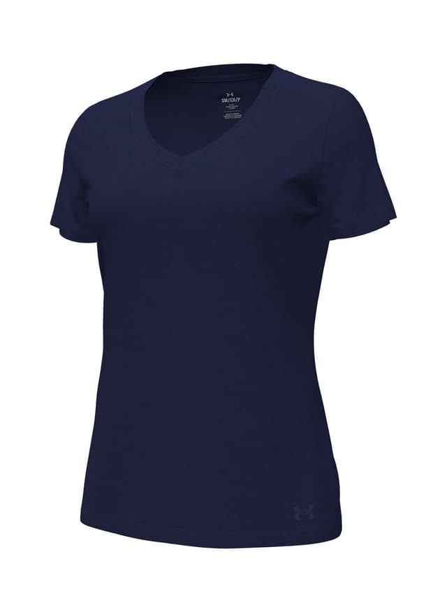 Under Armour Women's Performance Cotton V-Neck T-Shirt SP25 - Navy 3XL
