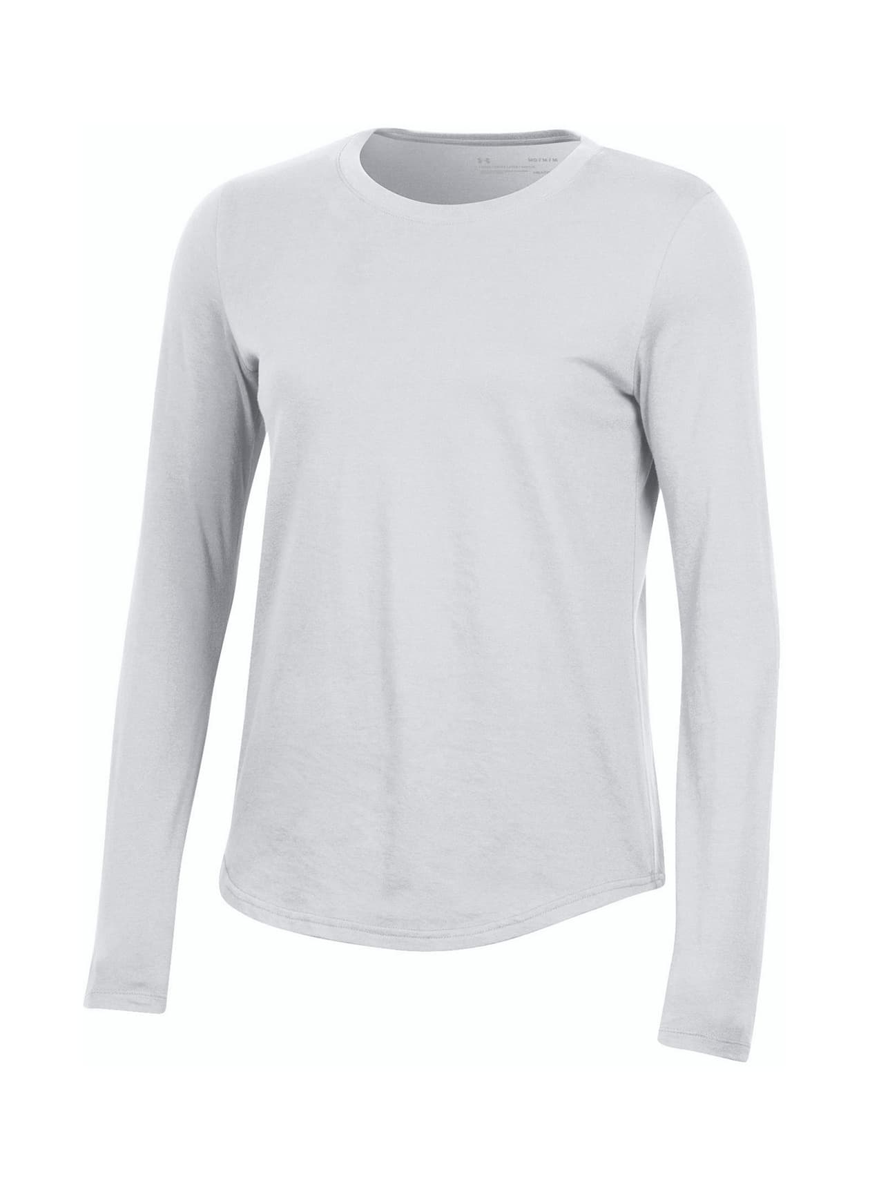 Under Armour Women's Performance Cotton Long-Sleeve T-Shirt - White LG