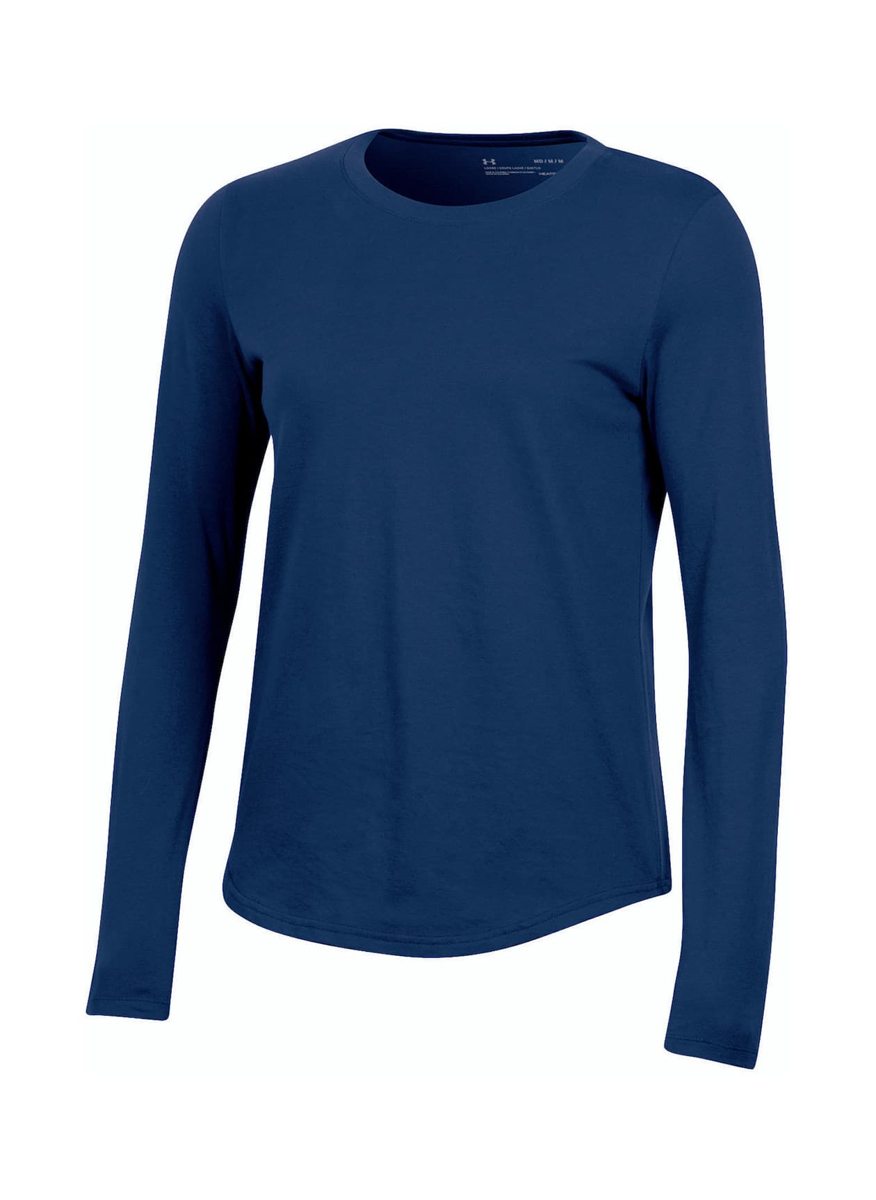 Under Armour Women's Performance Cotton Long-Sleeve T-Shirt - Navy LG