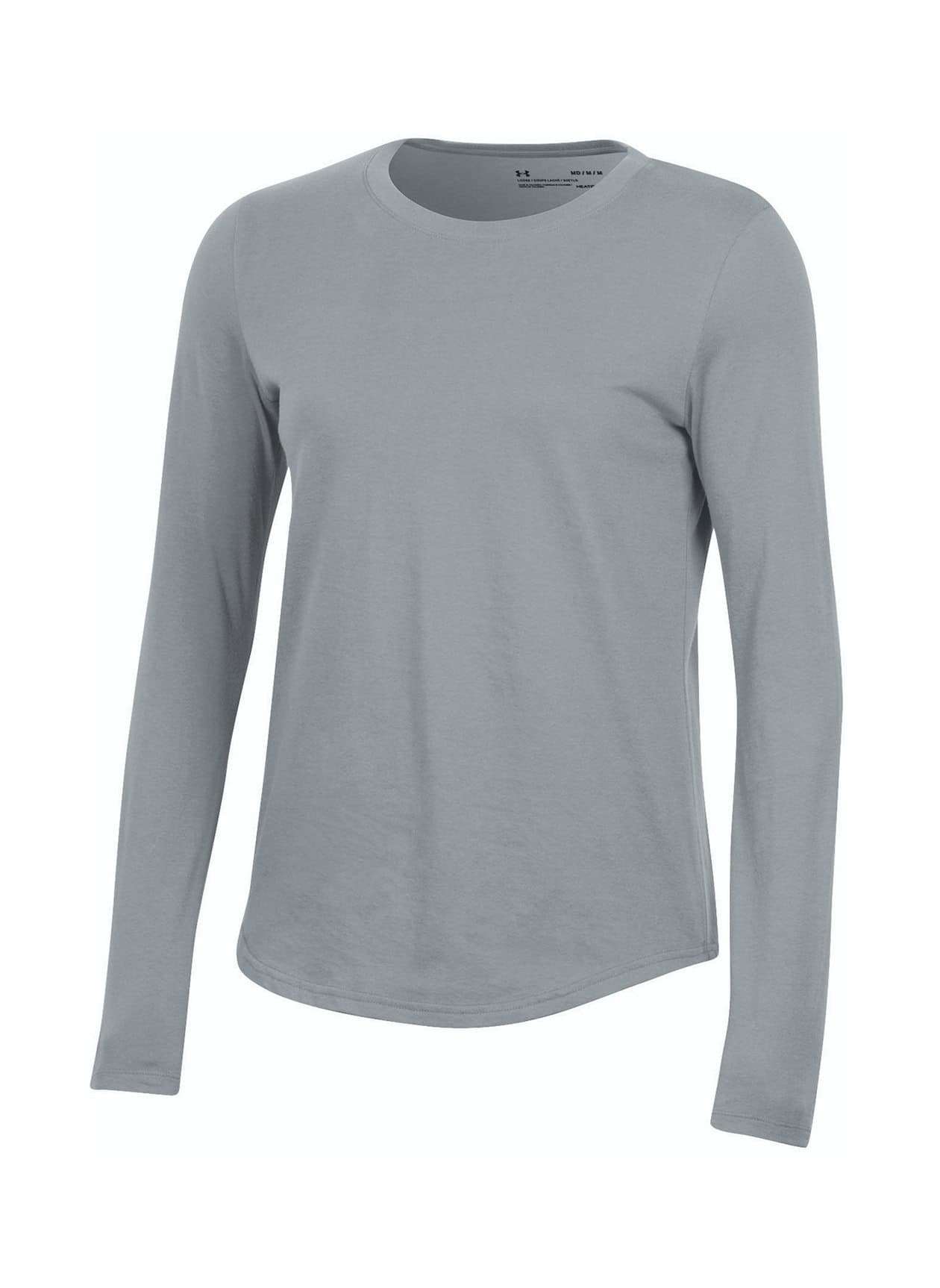 Under Armour Women's Performance Cotton Long-Sleeve T-Shirt - Light Grey LG