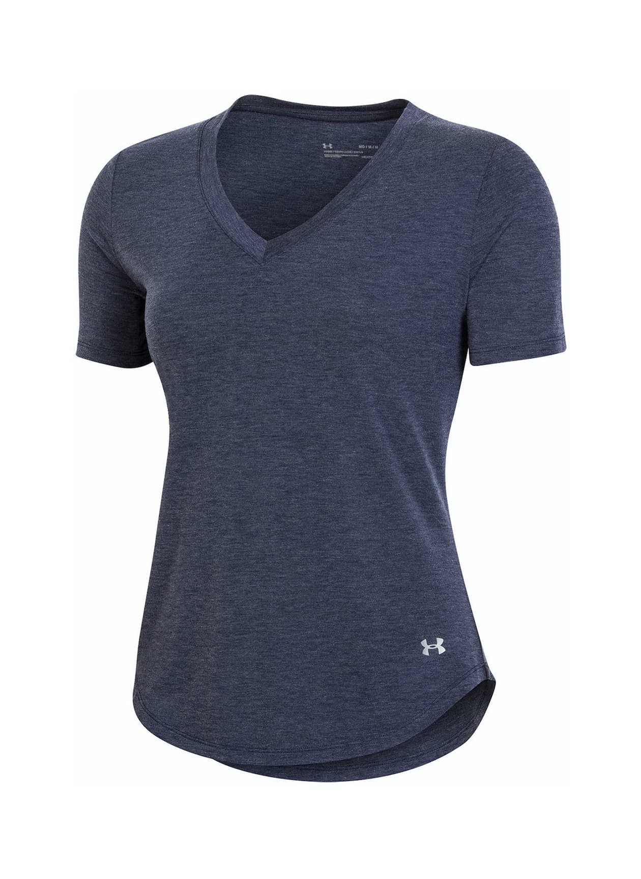 Under Armour Women's Breezy V-Neck T-Shirt - Navy LG