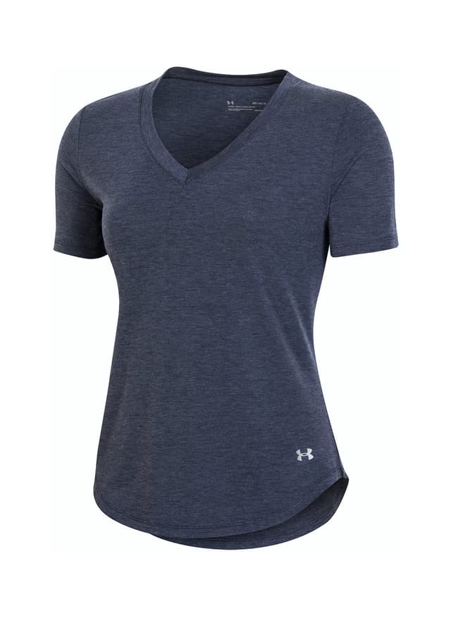 Under Armour Women's Breezy V-Neck T-Shirt - Navy LG