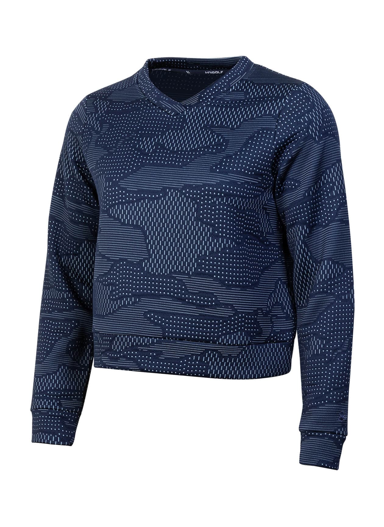 Under Armour Women's Drive Midlayer Jacquard Sweatshirt - Navy LG