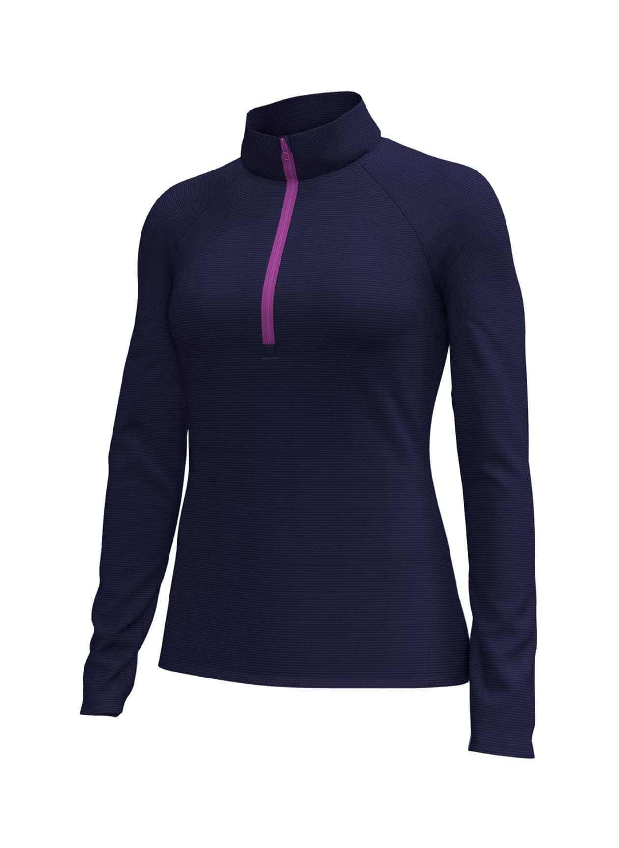Under Armour Women's Fusion Ottoman Quarter-Zip - Midnight Navy (190) LG