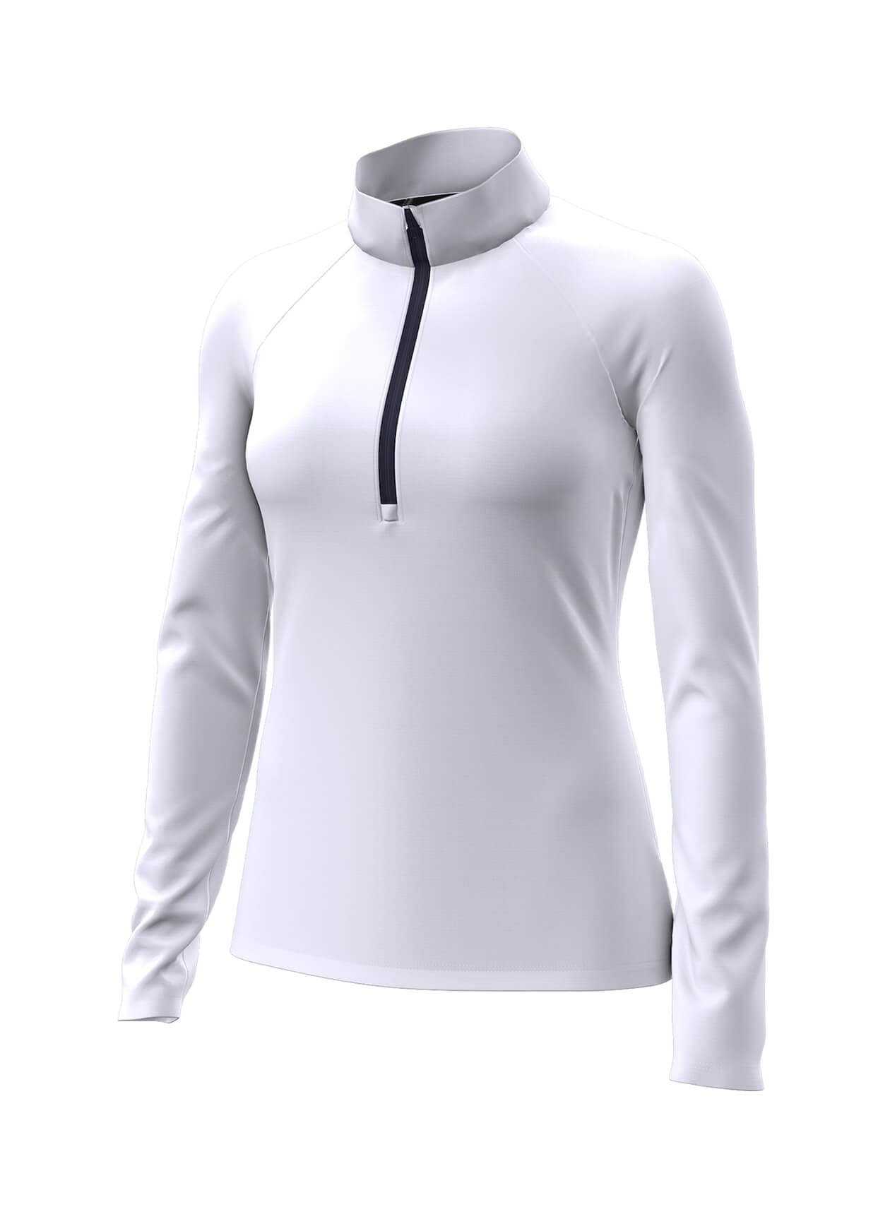 Under Armour Women's Fusion Ottoman Quarter-Zip - White with Accent LG
