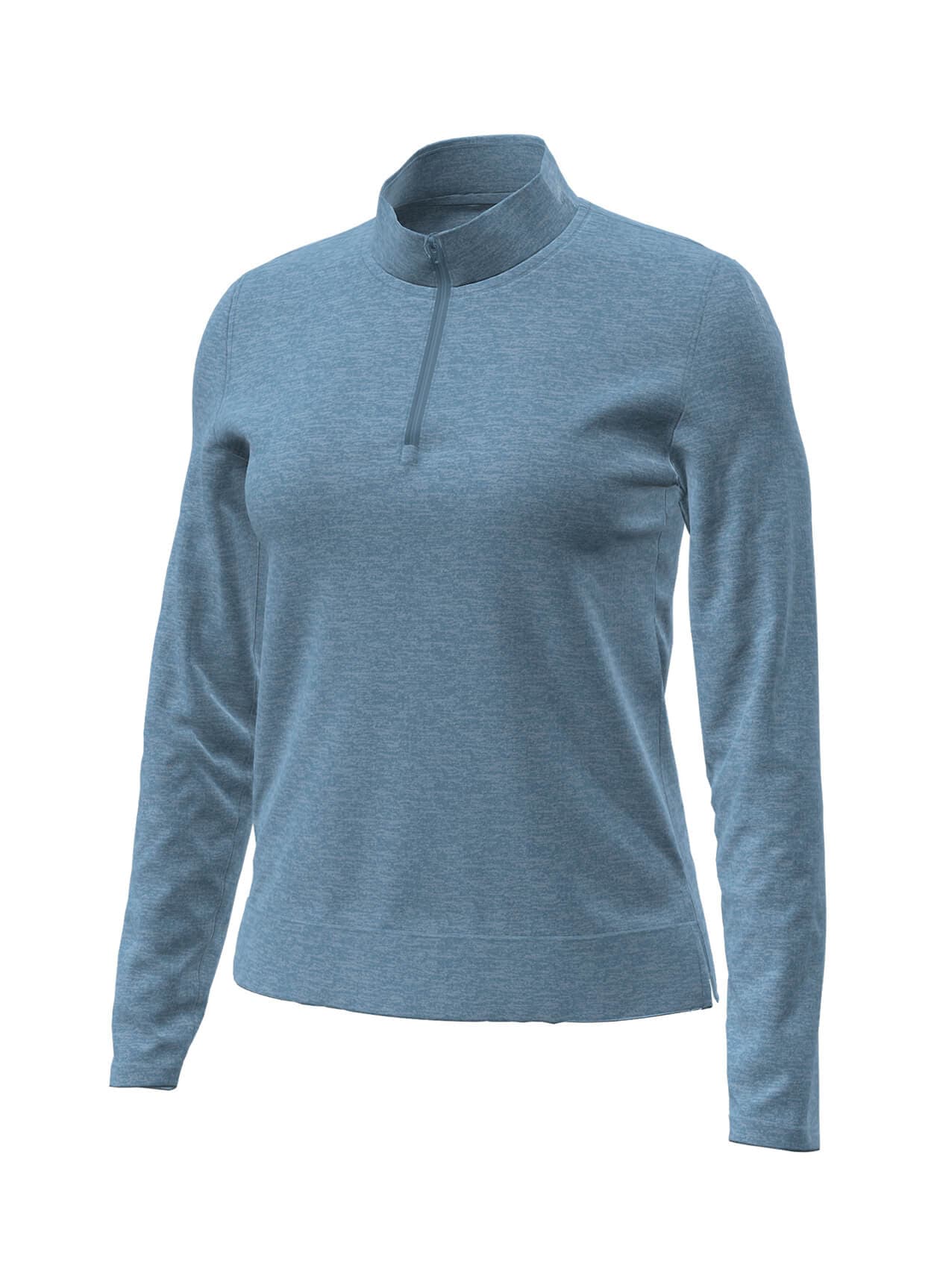 Under Armour Women's Aura Heather Quarter-Zip - Cyan LG