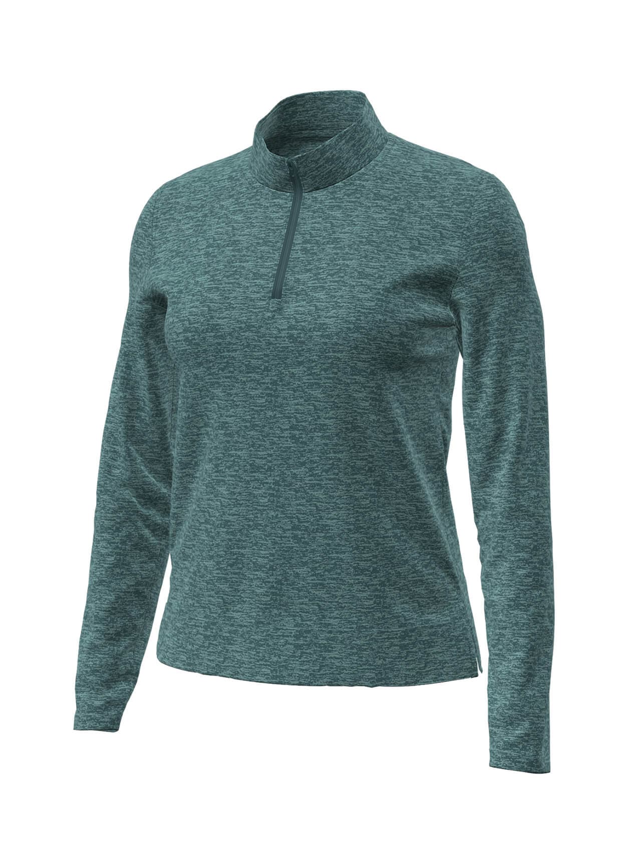 Under Armour Women's Aura Heather Quarter-Zip - Green LG